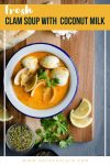 Fresh clam soup with coconut milk recipe