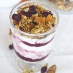 blackberry compote, fruit, clustered granola, crunchy granola, granola with egg whites, granola with maple syrup,