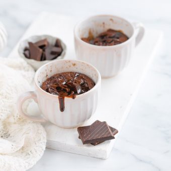 microwave chocolate cake recipe in a mug