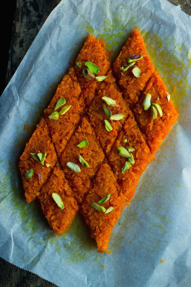 Gajar Ka Halwa Cake - Indian Carrot Cake - Spices N Flavors