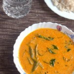 shrimp and raw mango curry, kerala shrimp curry