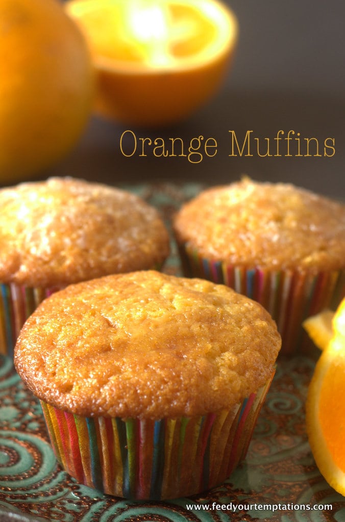 Fresh Orange Muffins | With Orange zest and Orange juice