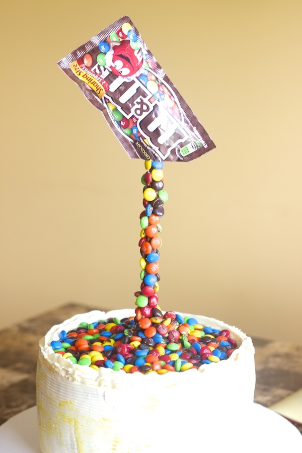 Gravity Defying M&Ms Cake