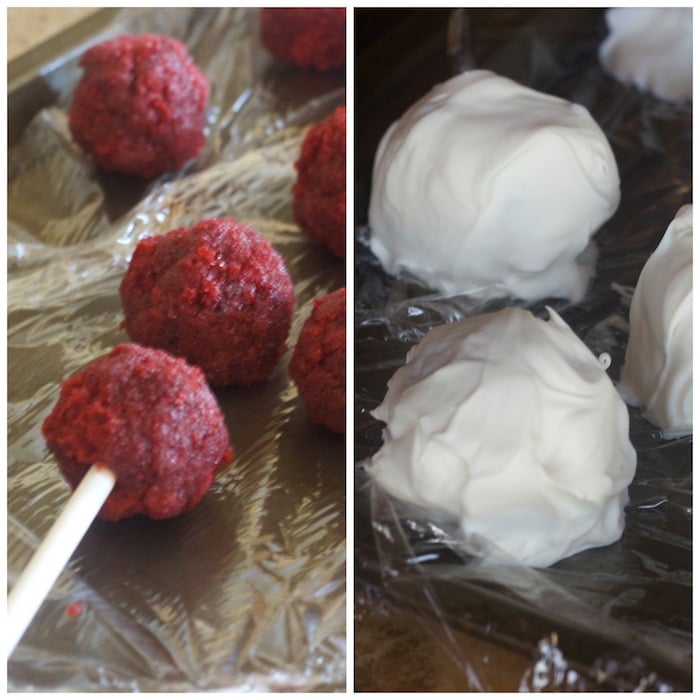 chocolate,cake pops, cake truffles, white chocolate truffles, red velvet