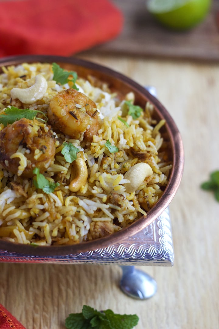 biryani, shrimp biryani recipe, chicken biryani, chicken recipes, shrimp biryani recipes, prawns recipe, prawns biryani recipe, biyiyani recipe, one pot meal