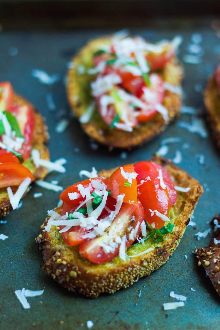 bruschetta with garlic crisp