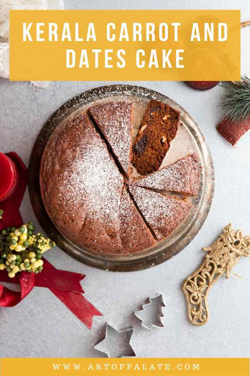Kerala Carrot and Dates Cake Chewy and Dark color Cake