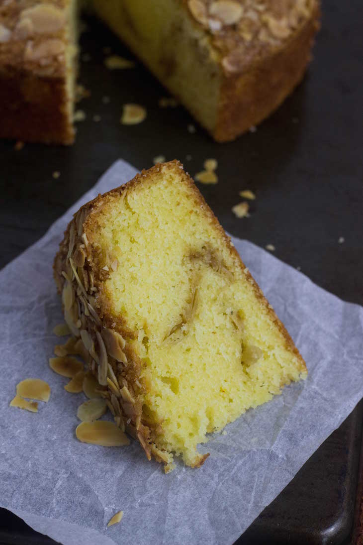 Saffron almond coffee cake ,saffron cakes, saffron almond cake recipe, saffron infused cake, saffron butter cake, moist saffron cake
