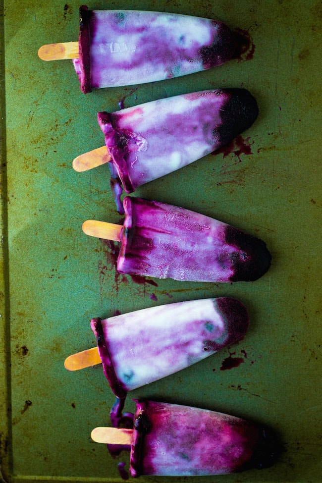 Blueberry Yogurt popsicles