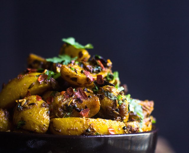 Spicy Potato fry Shallow fried potatoes with spices