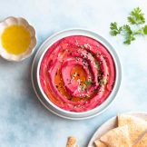 Roasted Beet Hummus | Creamy and Smooth | without oven